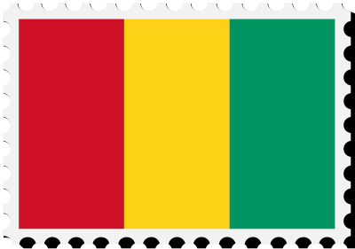 Guinea flag stamp clipart
