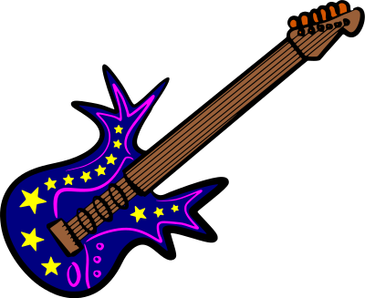 Guitar 2 (colour) clipart