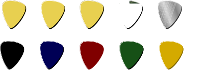 Guitar pick set clipart