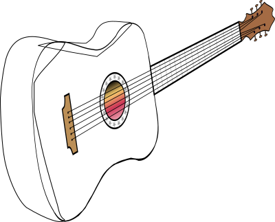 Guitar profile philippe 01 clipart