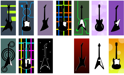 Guitars with Backgrounds clipart