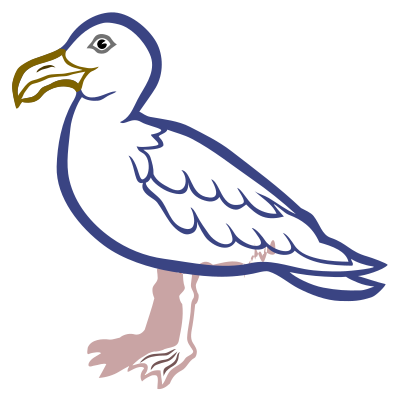 Gull - coloured clipart