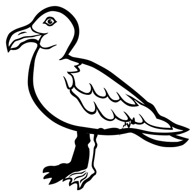 Gull - lineart clipart