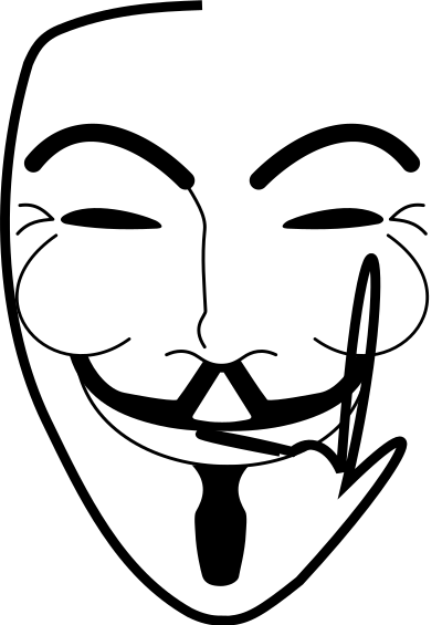 Guy Fawkes mask clipart