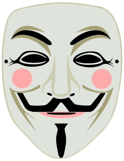 Guy Fawkes mask - anonymous - color clipart