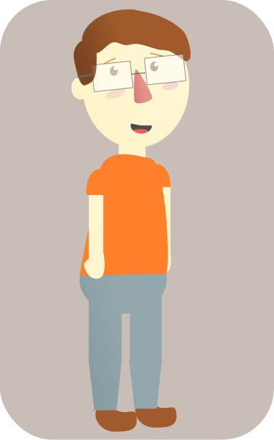 Guy with glasses cartoon clipart