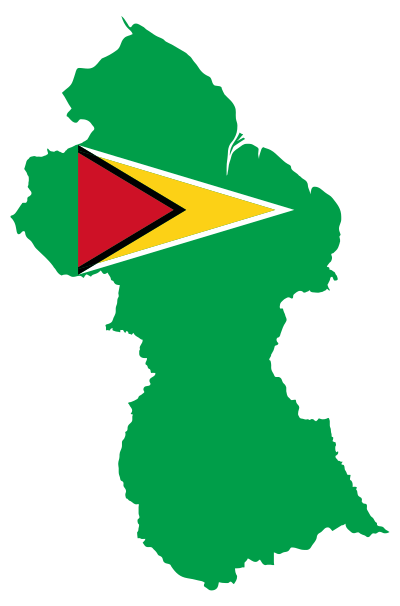 Guyana Map Flag clipart