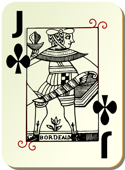 Guyenne deck: Jack of clubs clipart