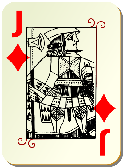 Guyenne deck: Jack of diamonds clipart