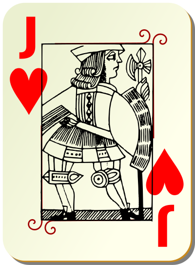 Guyenne deck: Jack of hearts clipart