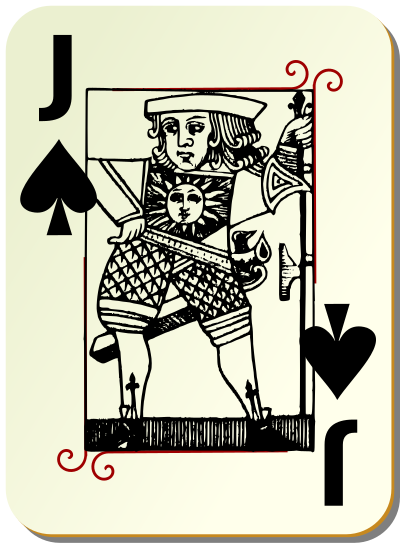 Guyenne deck: Jack of spades clipart