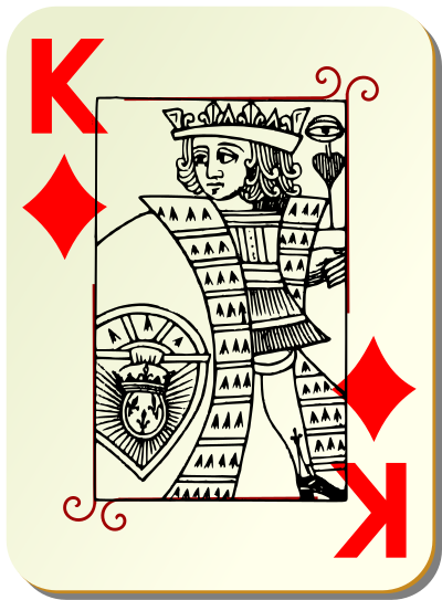 Guyenne deck: King of diamonds clipart