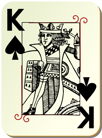 Guyenne deck: King of spades clipart