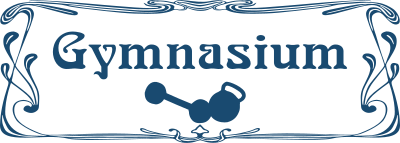 Gymnasium door sign clipart