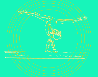 Gymnastics Lady - Abstract clipart