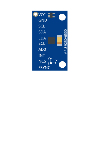 Gyro Accelerometer Magnetometer MPU 9250 clipart