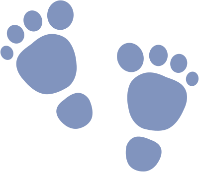 H-foot-print clipart