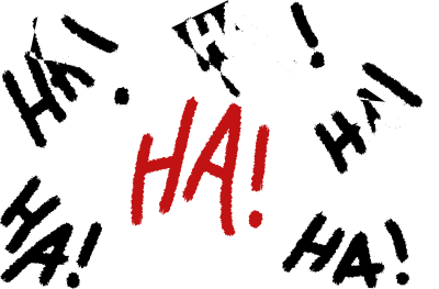 Ha ha! text clipart