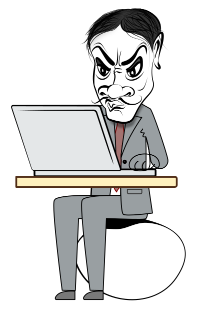 Hacker @ work clipart