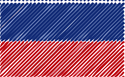 Haiti flag linear clipart