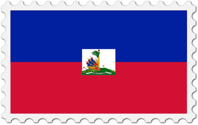 Haiti flag stamp clipart
