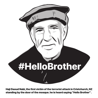 Haji Daoud Nabi, the first victim of the terrorist attack clipart