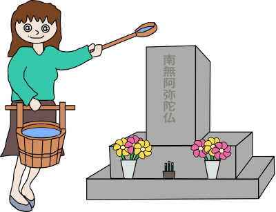 Hakamairi - Grave visiting clipart