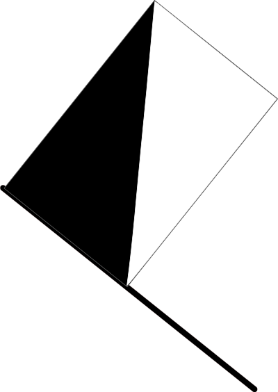 Half black flag clipart