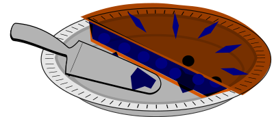 Half Blueberry Pie clipart