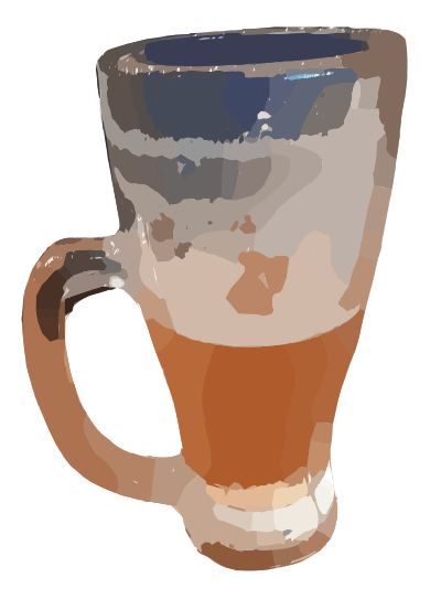 Half Drunk Beer clipart