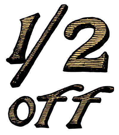 Half Off - Text clipart