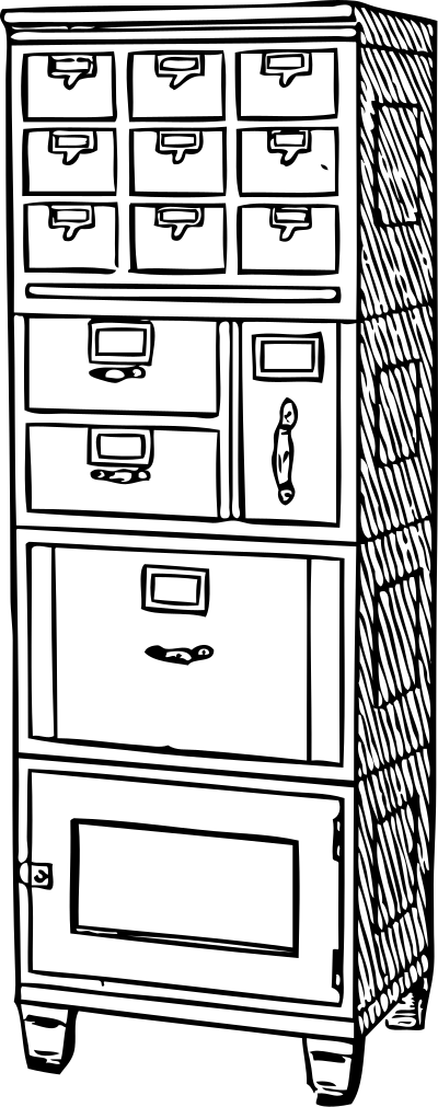 Half stack of horizontal sections clipart