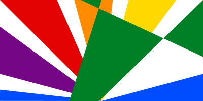 Half starburst rainbow rays clipart