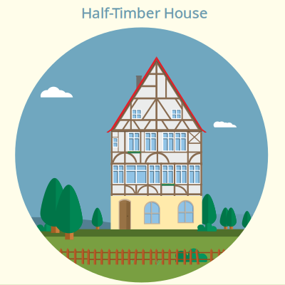 Half-Timber House clipart