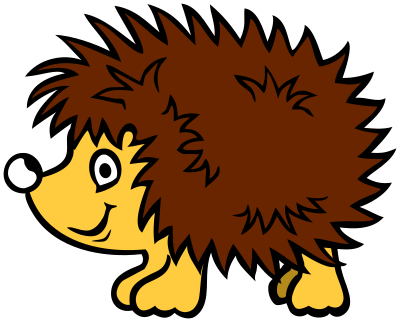 Hedgehog - coloured clipart