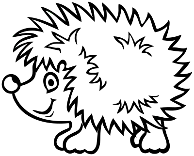 Hedgehog - lineart clipart