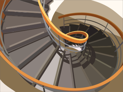 Hellicoidal stair clipart
