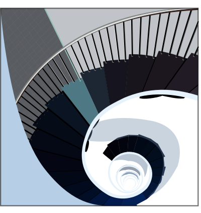 Hellicoidal stairs clipart