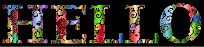 Hello Typography clipart