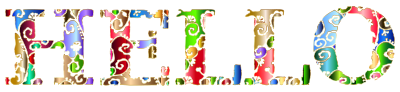 Hello Typography No Background clipart