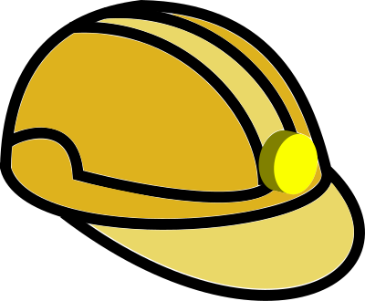Helmet mining mine clipart