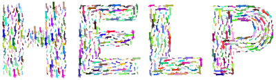 Help Hands Typography Prismatic clipart