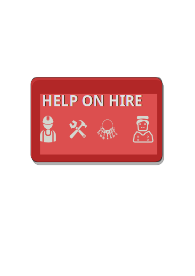 Help on hire sign clipart