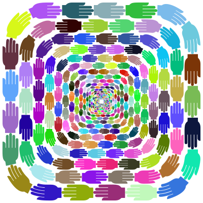 Helping Hands Frame Type II Vortex Prismatic clipart