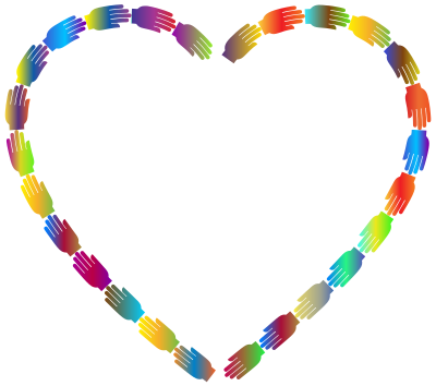 Helping Hands Heart Prismatic 2 clipart