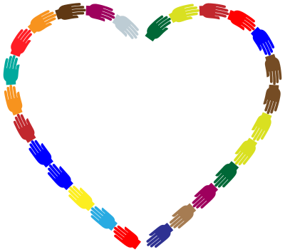 Helping Hands Heart Prismatic clipart