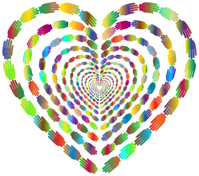 Helping Hands Heart Tunnel Prismatic clipart