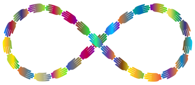 Helping Hands Infinity Prismatic clipart