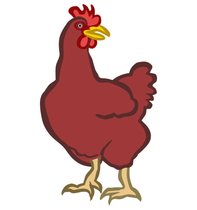 Hen2 - coloured clipart
