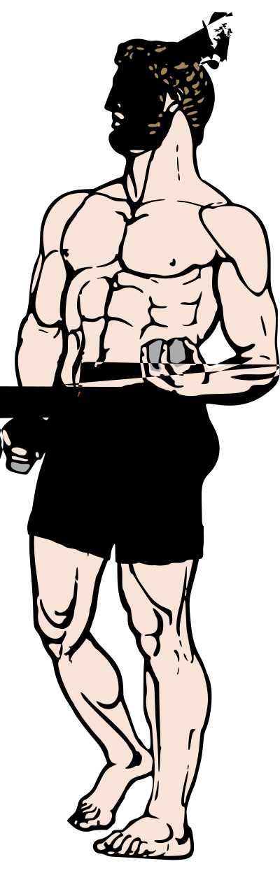 Heracles in Shorts - Colour Remix clipart